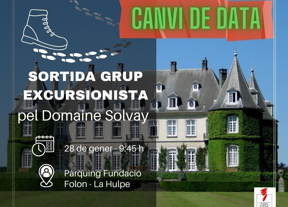 Sortida del grup excursionista pel Domaine Solvay