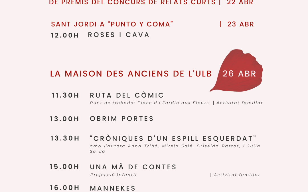 SANT JORDI 2025  | PROGRAMA