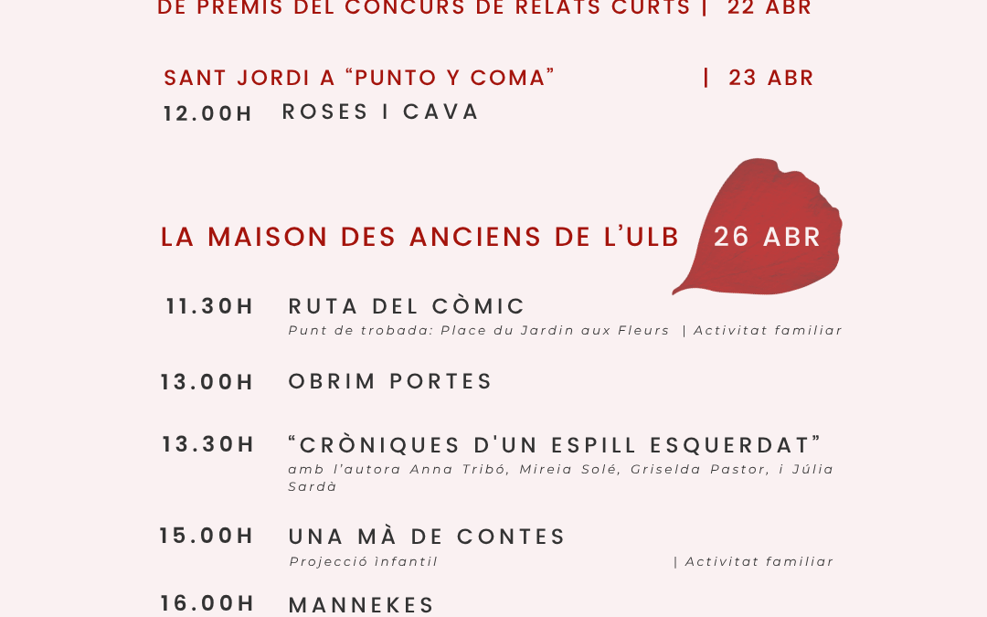 SANT JORDI 2025  | PROGRAMA