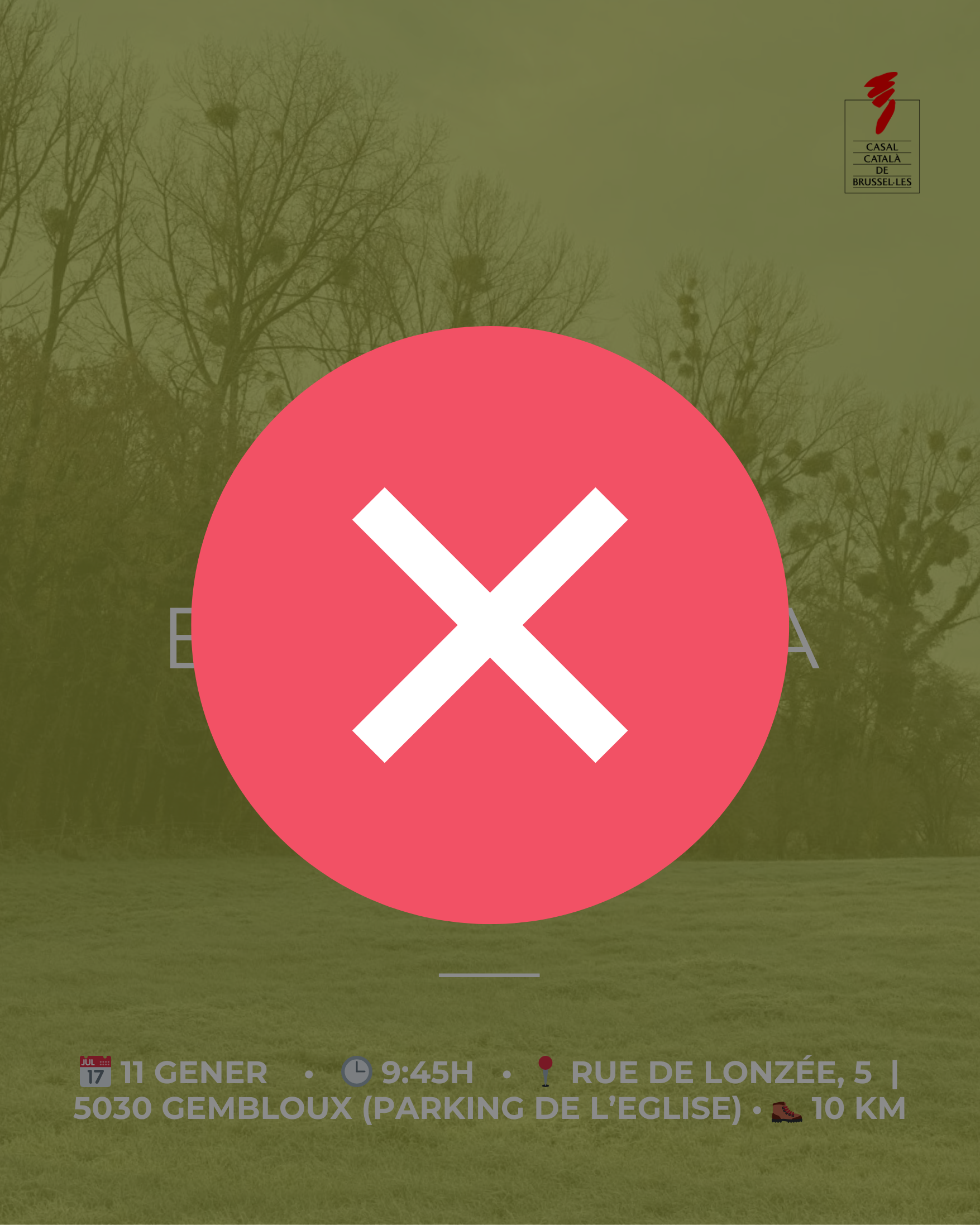 GRUP EXCURSIONISTA:‼️ ACTIVITAT CANCEL·LADA ‼️